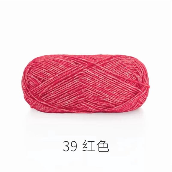 Namzi Assorted Yarn - Wool for Knitting, 78% Cotton 22% Acrylic Blend,red, 1 roll - Ideal for Crocheting & Craft Projects