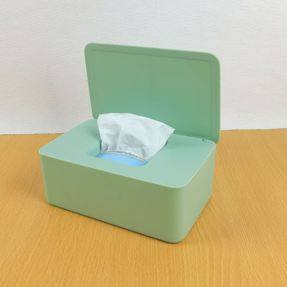 Namzi Baby Wipes Dispenser, Baby Wipes Case Holder Keeps Diaper Wipes Fresh Non-Slip Wipe Container Three-Layer Seal Design Prevent Moisture Loss (Green)