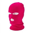thumbnail image 1 of Namzi Balaclava Mask 3 Holes for Cold Weather, Winter Ski Mask for Men and Women Thermal Circulation Mask (Rose Red), 1 of 5