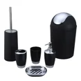thumbnail image 1 of Namzi Bathroom Accessory Sets 6pcs Bathroom Organization Set, Matching Bathroom Accessories for Small Bathrooms, Modern Bathroom Decor Set for Vanity Guest Bath,Black, 1 of 4
