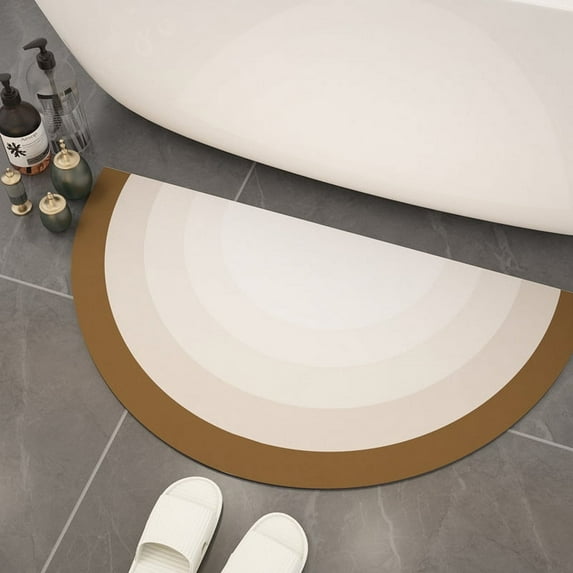 Namzi Bathroom Rug Mat , Non-Slip Plush Shaggy Bath Carpet, Machine Wash Dry, Bath Mats for Bathroom Floor, Tub and Shower, Bathroom Runner Bathmat Accessories Decor 15*23inch (Brown)