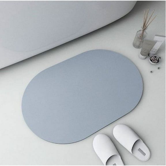 Namzi Bathroom Rug Mat , Non-Slip Plush Shaggy Bath Carpet, Machine Wash Dry, Bath Mats for Bathroom Floor, Tub and Shower, Bathroom Runner Bathmat Accessories Decor 15*24inch (Blue)