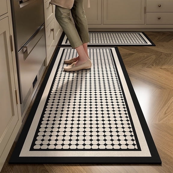 Namzi Bathroom Rug Mat , Non-Slip Plush Shaggy Bath Carpet, Machine Wash Dry, Bath Mats for Bathroom Floor, Tub and Shower, Bathroom Runner Bathmat Accessories Decor 15*47inch (D)