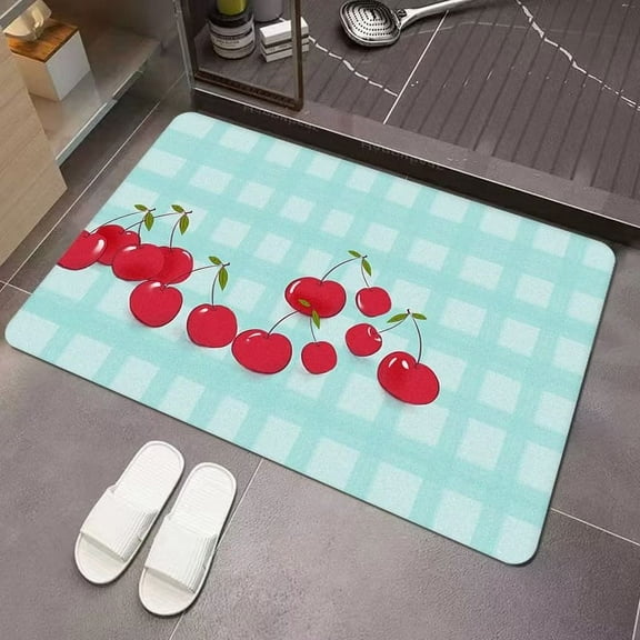 Namzi Bathroom Rug Mat , Non-Slip Plush Shaggy Bath Carpet, Machine Wash Dry, Bath Mats for Bathroom Floor, Tub and Shower, Bathroom Runner Bathmat Accessories Decor 15*23inch (Blue)