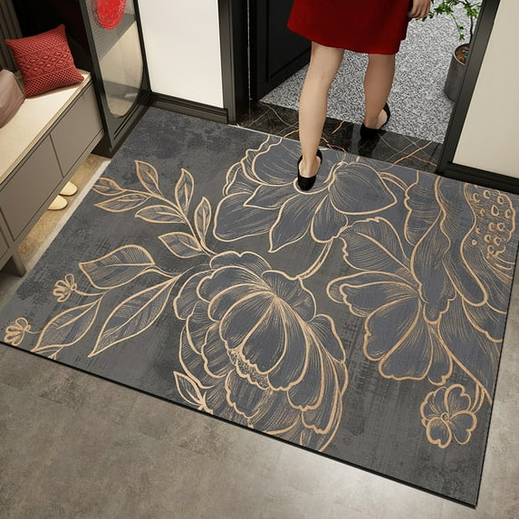 Namzi Bathroom Rug Mat , Non-Slip Plush Shaggy Bath Carpet, Machine Wash Dry, Bath Mats for Bathroom Floor, Tub and Shower, Bathroom Runner Bathmat Accessories Decor 15*23inch (F)