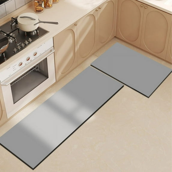 Namzi Bathroom Rug Mat , Non-Slip Plush Shaggy Bath Carpet, Machine Wash Dry, Gray A,24*17inch