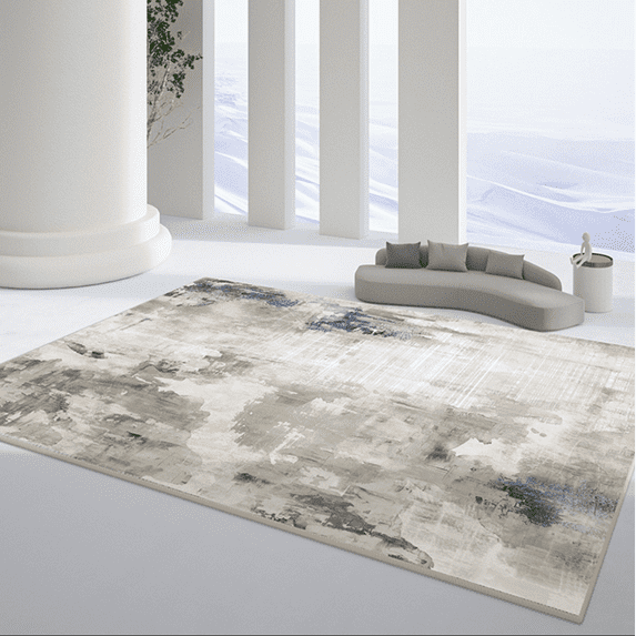 Namzi Bathroom Rug Mat, Non-Slip Plush Shaggy Bath Carpet, Machine Wash Dry, Khaki,24*16inch