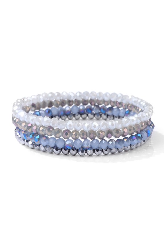 Beaded Boho Bracelet Stackable Crystal Beads Bracelets Trendy Costume Jewelry-A01