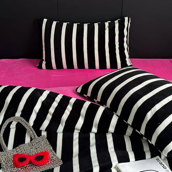 Namzi Bed Sheets Set, Bedding Sheets Pillowcases Kit, Twin Bed Set, Hotel Bedding, Home Decor(Black)