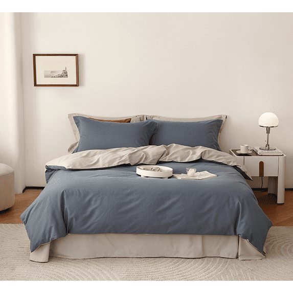 Namzi Bed Sheets Set, Bedding Sheets Pillowcases Kit, Twin Bed Set, Hotel Bedding, Home Decor(Blue Gray)