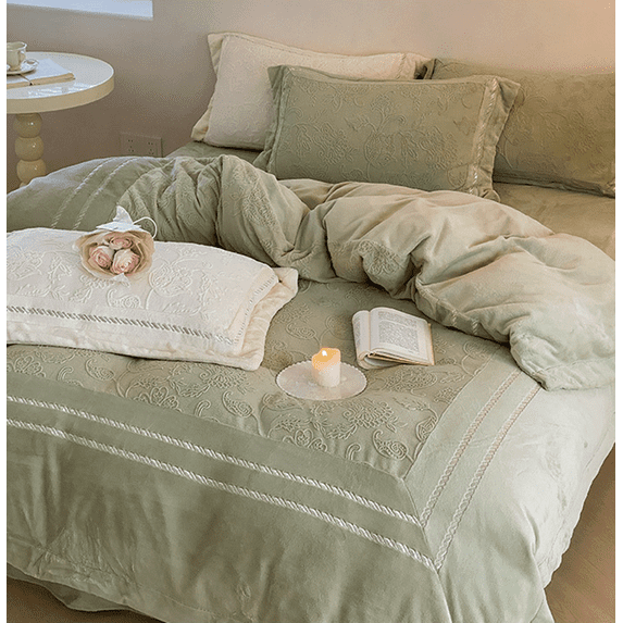 Namzi Bed Sheets Set, Bedding Sheets Pillowcases Kit, Twin Bed Set, Hotel Bedding, Home Decor(Green)