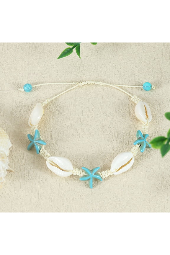 Bohemian Bracelet Sea Turtle Bracelet Sea Star Bracelet Hand-Woven Shell Bracelet Beach Bracelet Summer Beach Bracelet-Style G