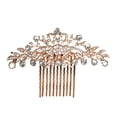 thumbnail image 1 of Namzi Bridal Flower Wedding Hair Pins Crystal Pearl Hair Combs Clips Headpiece Gold Wedding Hair Accessories Jewelry with Rhinestone for Brides Bridesmaids Women Girls (Gold), 1 of 2