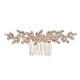 thumbnail image 1 of Namzi Bridal Flower Wedding Hair Pins Crystal Pearl Hair Combs Clips Headpiece Gold Wedding Hair Accessories Jewelry with Rhinestone for Brides Bridesmaids Women Girls (Gold), 1 of 2
