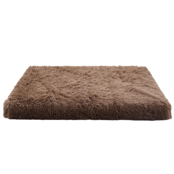 Namzi Brown Plush Pet Bed 40x30x5cm - Soft Kennel Pad Dog Mat for Sleeping - 1 Piece