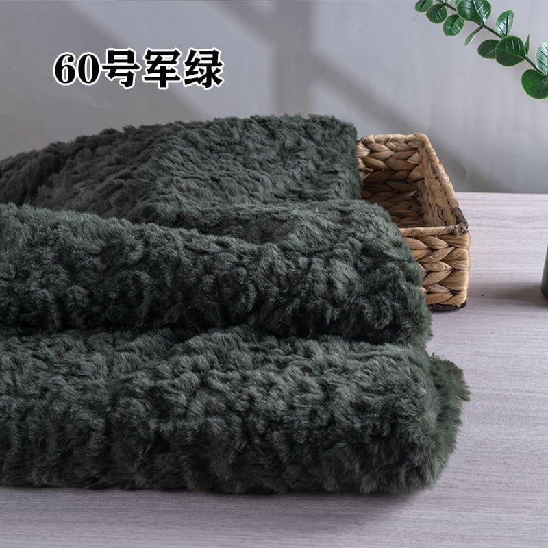 Namzi Brushed Rabbit Fur Fabric,36*63 Inch Soft and Fluffy Faux Fur Fabric for DIY Craft Sewing Projects,Costume,Gloves,Scarves,Home Decoration,Army Green