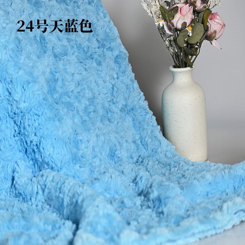 Namzi Brushed Rabbit Fur Fabric,36*63 Inch Soft and Fluffy Faux Fur Fabric for DIY Craft Sewing Projects,Costume,Gloves,Scarves,Home Decoration,Blue A