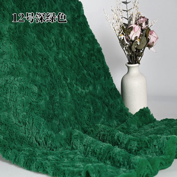 Namzi Brushed Rabbit Fur Fabric,36*63 Inch Soft and Fluffy Faux Fur Fabric for DIY Craft Sewing Projects,Costume,Gloves,Scarves,Home Decoration,Dark Green