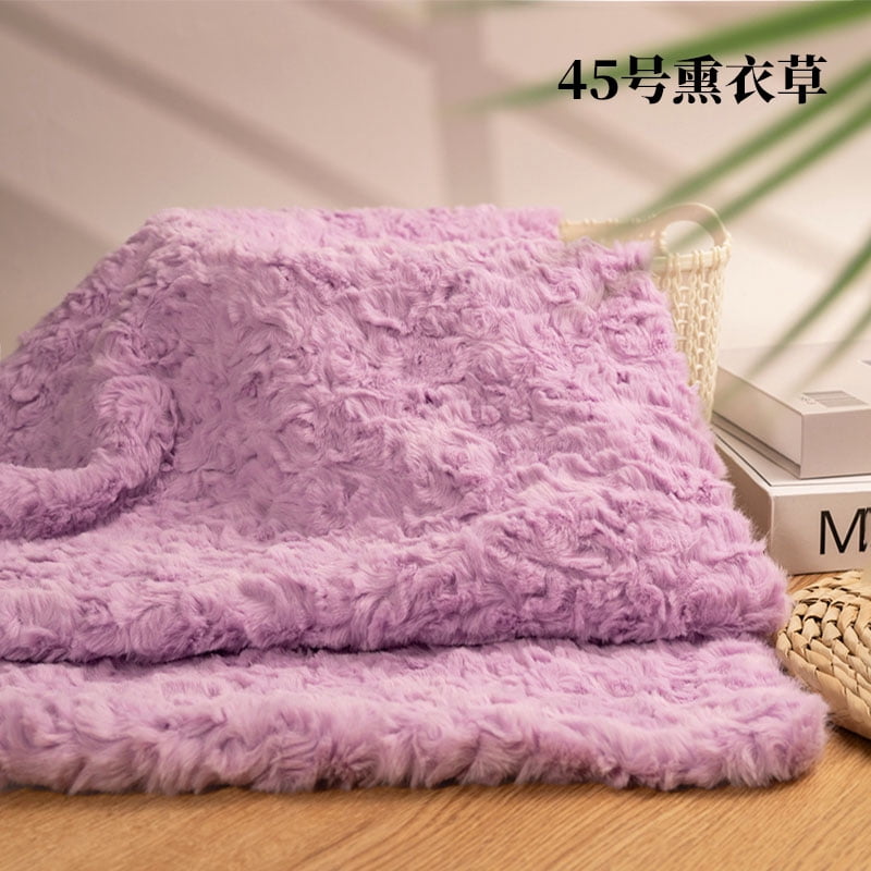 Namzi Brushed Rabbit Fur Fabric,36*63 Inch Soft and Fluffy Faux Fur Fabric for DIY Craft Sewing Projects,Costume,Gloves,Scarves,Home Decoration,Light Purple A