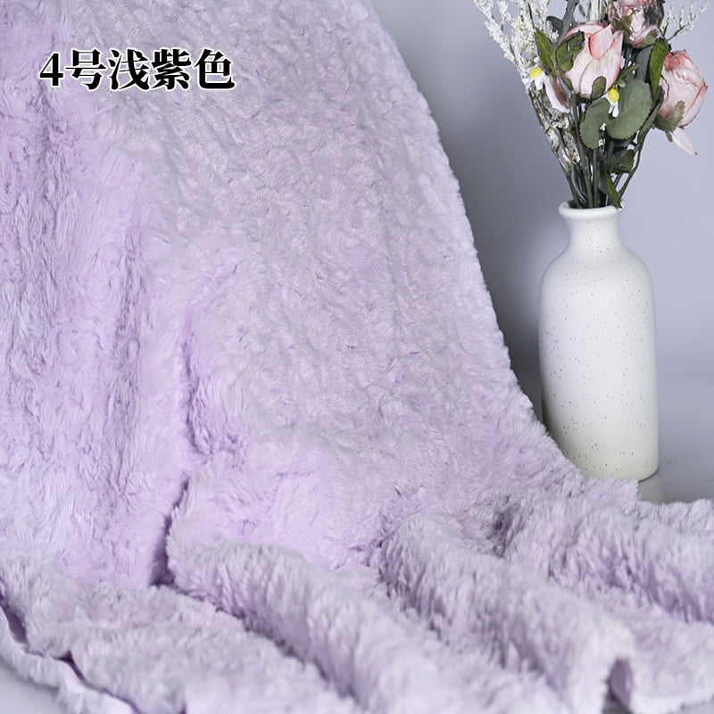 Namzi Brushed Rabbit Fur Fabric,36*63 Inch Soft and Fluffy Faux Fur Fabric for DIY Craft Sewing Projects,Costume,Gloves,Scarves,Home Decoration,Light Purple
