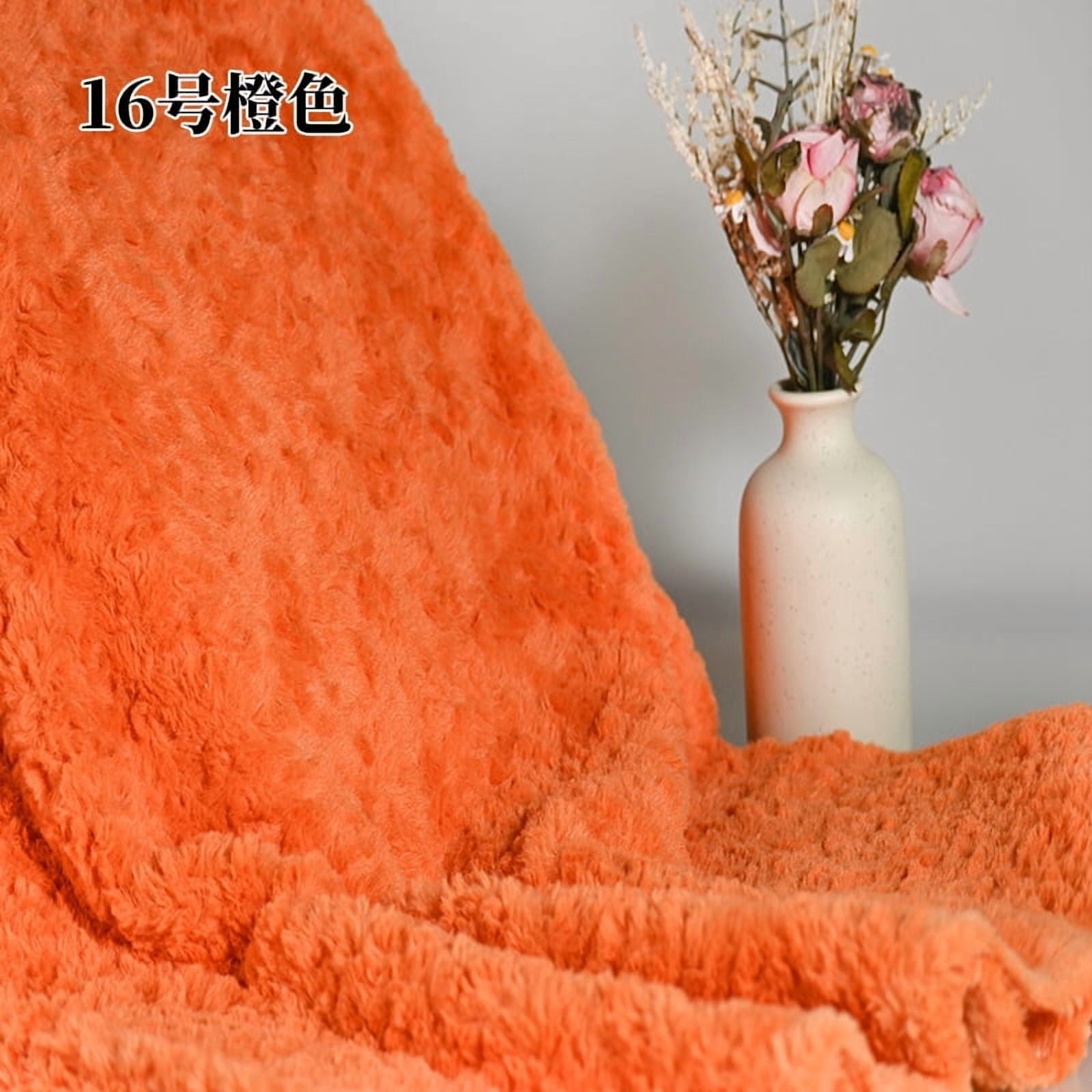 Namzi Brushed Rabbit Fur Fabric,36*63 Inch Soft and Fluffy Faux Fur Fabric for DIY Craft Sewing Projects,Costume,Gloves,Scarves,Home Decoration,Orange