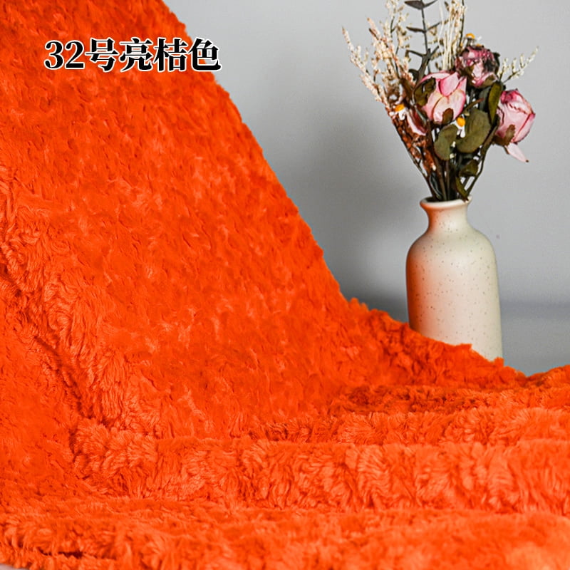 Namzi Brushed Rabbit Fur Fabric,36*63 Inch Soft and Fluffy Faux Fur Fabric for DIY Craft Sewing Projects,Costume,Gloves,Scarves,Home Decoration,Orange A