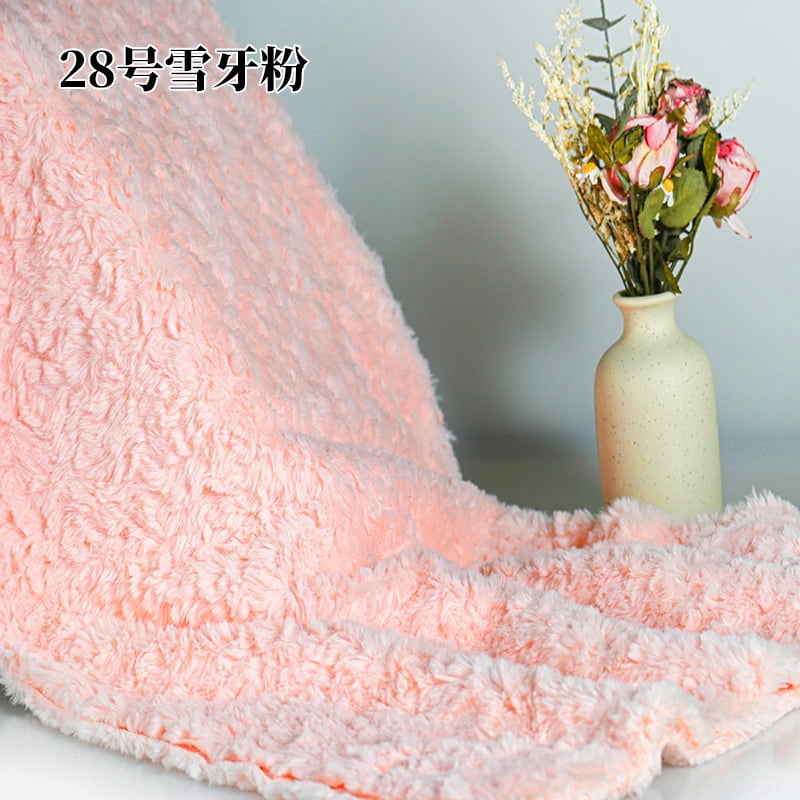 Namzi Brushed Rabbit Fur Fabric,36*63 Inch Soft and Fluffy Faux Fur Fabric for DIY Craft Sewing Projects,Costume,Gloves,Scarves,Home Decoration,Pink B