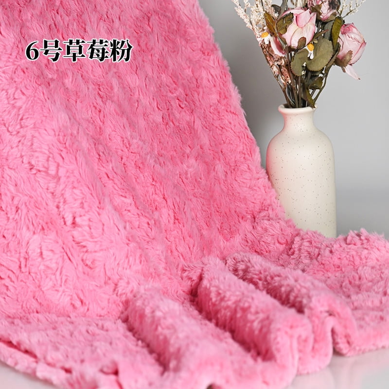 Namzi Brushed Rabbit Fur Fabric,36*63 Inch Soft and Fluffy Faux Fur Fabric for DIY Craft Sewing Projects,Costume,Gloves,Scarves,Home Decoration,Pink A