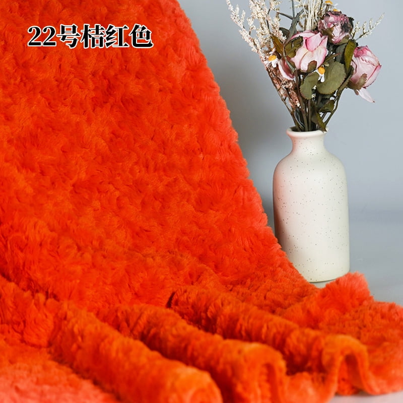 Namzi Brushed Rabbit Fur Fabric,36*63 Inch Soft and Fluffy Faux Fur Fabric for DIY Craft Sewing Projects,Costume,Gloves,Scarves,Home Decoration,Red