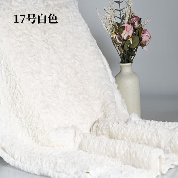 Namzi Brushed Rabbit Fur Fabric,36*63 Inch Soft and Fluffy Faux Fur Fabric for DIY Craft Sewing Projects,Costume,Gloves,Scarves,Home Decoration,White