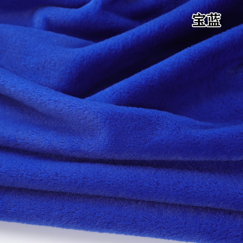 Namzi Brushed Rabbit Short Plush Fabric,39*63 Inch Soft and Fluffy Faux Fur Fabric for DIY Craft Sewing Projects,Costume,Gloves,Scarves,Home Decoration,Blue
