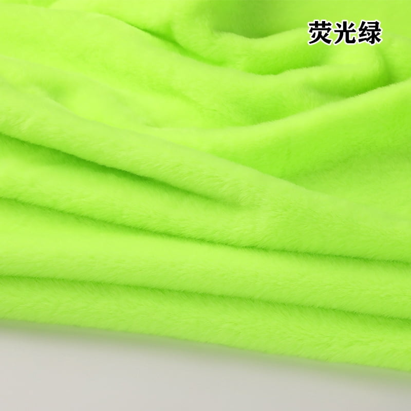 Namzi Brushed Rabbit Short Plush Fabric,39*63 Inch Soft and Fluffy Faux Fur Fabric for DIY Craft Sewing Projects,Costume,Gloves,Scarves,Home Decoration,Fluorescent Green