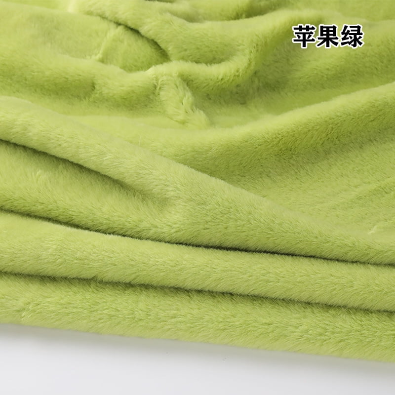 Namzi Brushed Rabbit Short Plush Fabric,39*63 Inch Soft and Fluffy Faux Fur Fabric for DIY Craft Sewing Projects,Costume,Gloves,Scarves,Home Decoration,Grass Green A