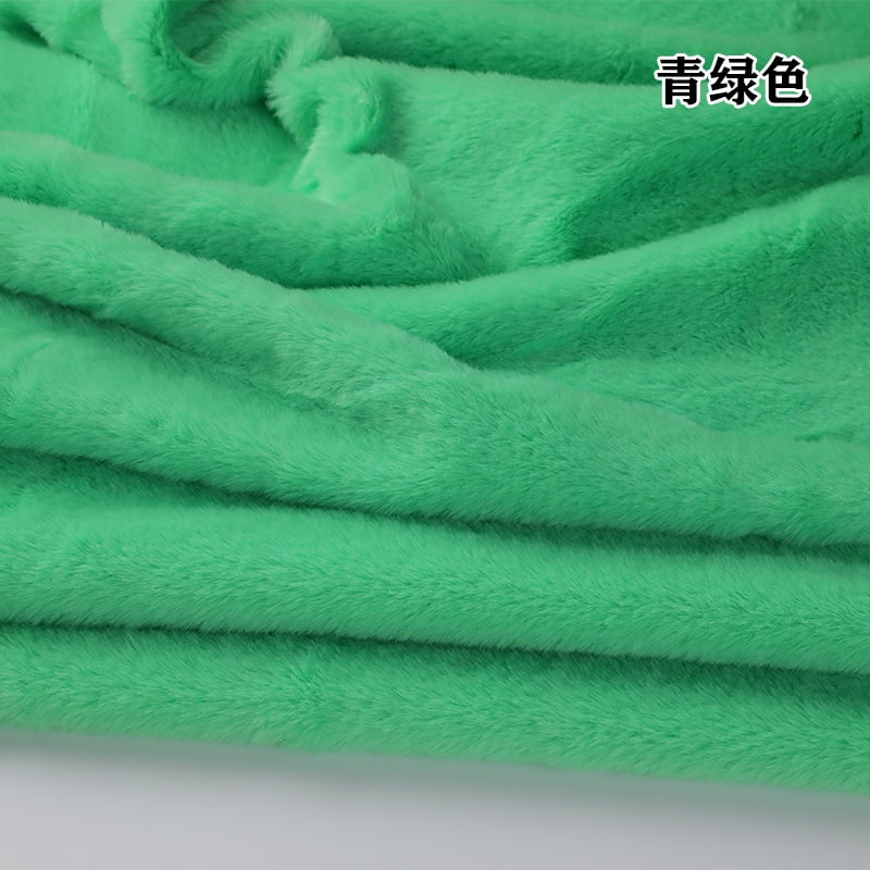 Namzi Brushed Rabbit Short Plush Fabric,39*63 Inch Soft and Fluffy Faux Fur Fabric for DIY Craft Sewing Projects,Costume,Gloves,Scarves,Home Decoration,Green A