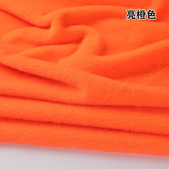 Namzi Brushed Rabbit Short Plush Fabric,39*63 Inch Soft and Fluffy Faux Fur Fabric for DIY Craft Sewing Projects,Costume,Gloves,Scarves,Home Decoration,Orange