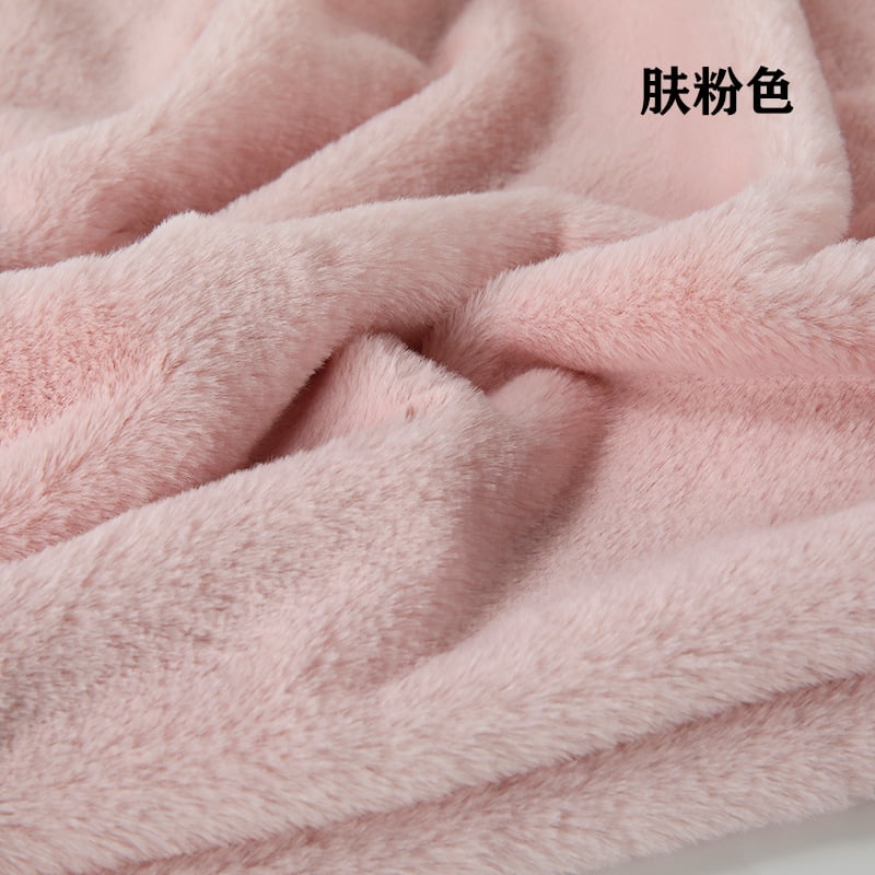 Namzi Brushed Rabbit Short Plush Fabric,39*63 Inch Soft and Fluffy Faux Fur Fabric for DIY Craft Sewing Projects,Costume,Gloves,Scarves,Home Decoration,Pink A