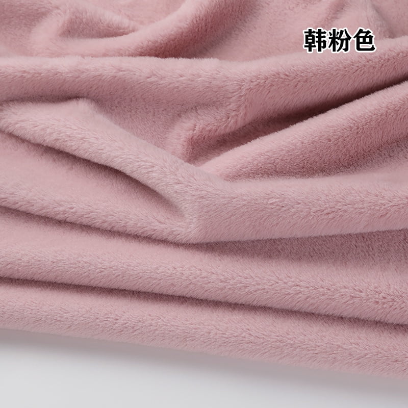 Namzi Brushed Rabbit Short Plush Fabric,39*63 Inch Soft and Fluffy Faux Fur Fabric for DIY Craft Sewing Projects,Costume,Gloves,Scarves,Home Decoration,Pink B
