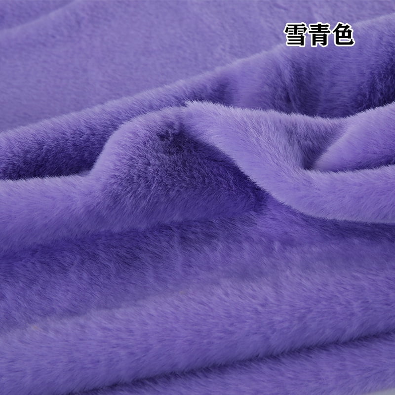Namzi Brushed Rabbit Short Plush Fabric,39*63 Inch Soft and Fluffy Faux Fur Fabric for DIY Craft Sewing Projects,Costume,Gloves,Scarves,Home Decoration,Purple