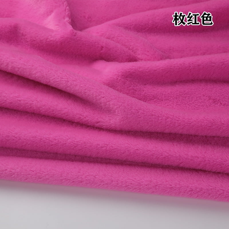 Namzi Brushed Rabbit Short Plush Fabric,39*63 Inch Soft and Fluffy Faux Fur Fabric for DIY Craft Sewing Projects,Costume,Gloves,Scarves,Home Decoration,Rose Red