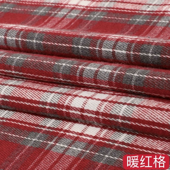 Namzi Checkered Fabric,Soft and Comfortable Fabric for DIY Sewing Handmade Wear,Shirts,Skirts,Pants,39*57in,Color 13