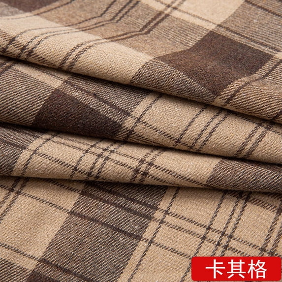 Namzi Checkered Fabric,Soft and Comfortable Fabric for DIY Sewing Handmade Wear,Shirts,Skirts,Pants,39*57in,Color 2