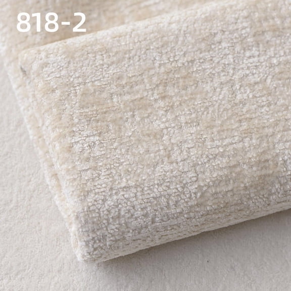 Namzi Chenille Fabric,Solid Color Thickened Fabric for Home Decoration,Sofa Covers,Throw Pillow Covers,Bedside Cushion,39*57in,Beige