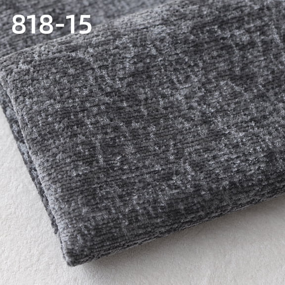 Namzi Chenille Fabric,Solid Color Thickened Fabric for Home Decoration,Sofa Covers,Throw Pillow Covers,Bedside Cushion,39*57in,Dark Grey