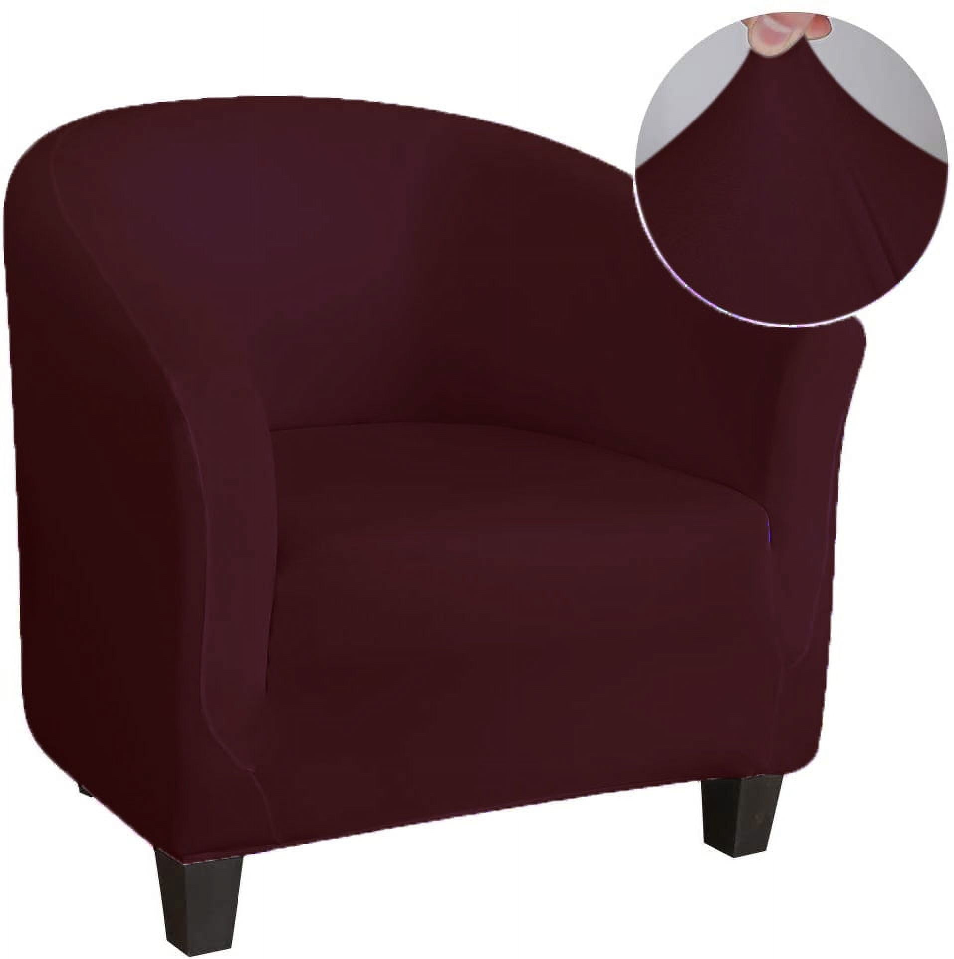 Namzi Club Chair Slipcover, Tub Chair Cover, Stretch Armchair Covers, Sofa Cover Furniture Protector for Living Room 25.59-35.43inch (Dark Red)
