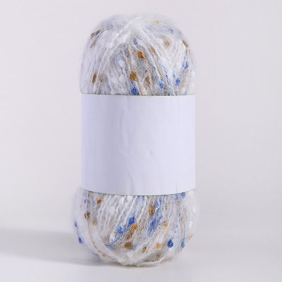 Namzi Colorful Crocheting Yarn, 2 roll Worsted Weight Acrylic Yarn for Crafting, 40% Polyester & 60% Acrylic Yarn, Soft & Durable Yarn for Knitting, Crocheting Projects.yellow-blue