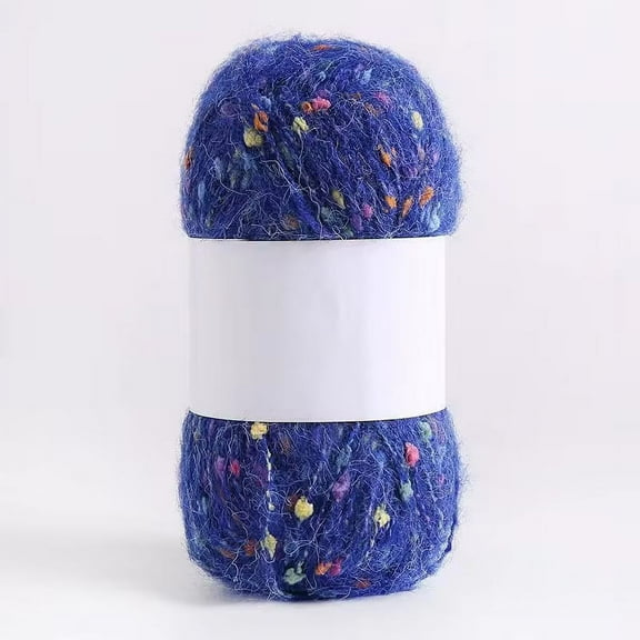 Namzi Colorful Royal Blue Crocheting Yarn, 2 roll Worsted Weight Acrylic Yarn for Crafting, 40% Polyester & 60% Acrylic Yarn, Soft & Durable Yarn for Knitting, Crocheting Projects