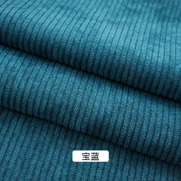 Namzi Corduroy Fabric 1 Yard Thick Polyester Material for DIY Sewing, Upholstery, Throw Pillow, Apparel Craft Projects,Blue