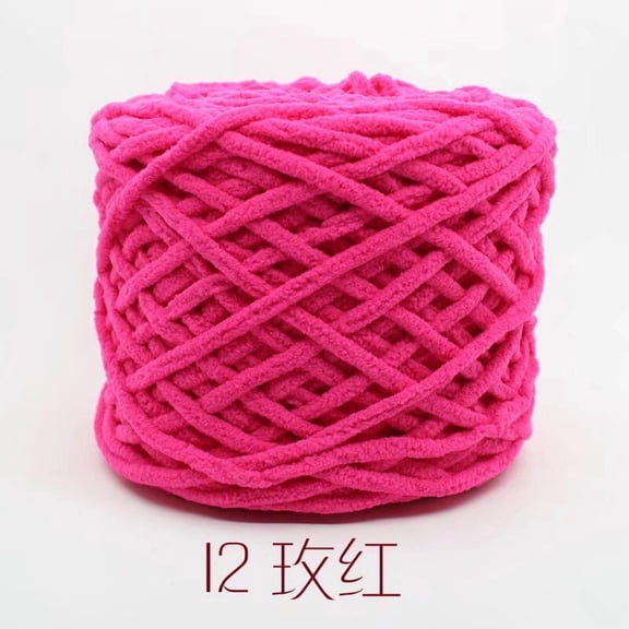 Namzi Cotton Crochet Yarn, Thin Yarn for Crocheting, Soft Durable Polyester Yarn for Hand Knitting & DIY Craft Projects, rose red Yarn, 2 Roll