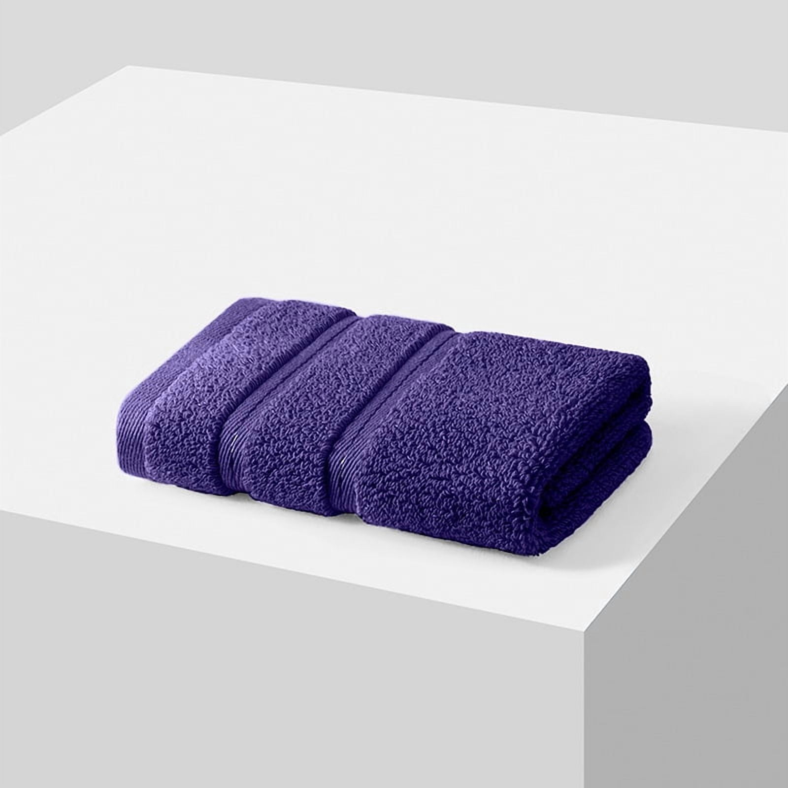 Namzi Cotton Hand Towels, 8-Pcs Dark purple Facecloths, 34*34cm/13.39*13.39in Cotton Wash Cloths for Your Face, Soft & Absorbent, Ideal for Bathroom/Kitchen/Travel .