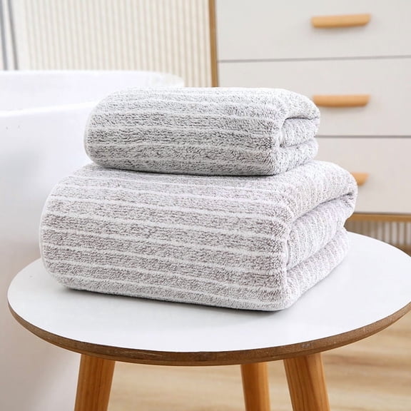 Namzi Cotton Towels Set - 3 Pcs grey Washcloths, Soft Absorbent Bathroom Face Towels, 35*75CM Size for Home Bathroom Kitchen Daily Use, Gentle on Skin for Family & Guest Daily Cleansing